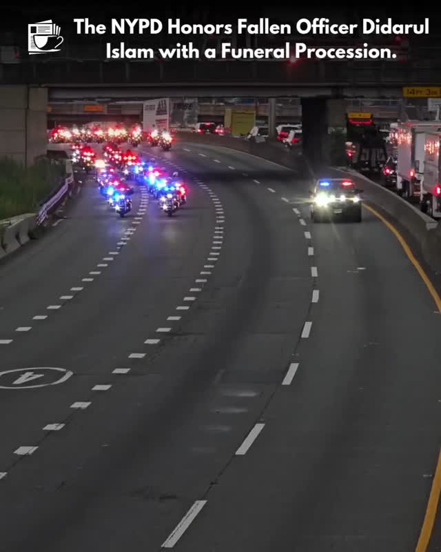 A funeral procession was held to honor NYPD Officer Didarul Islam, who was killed while on duty.