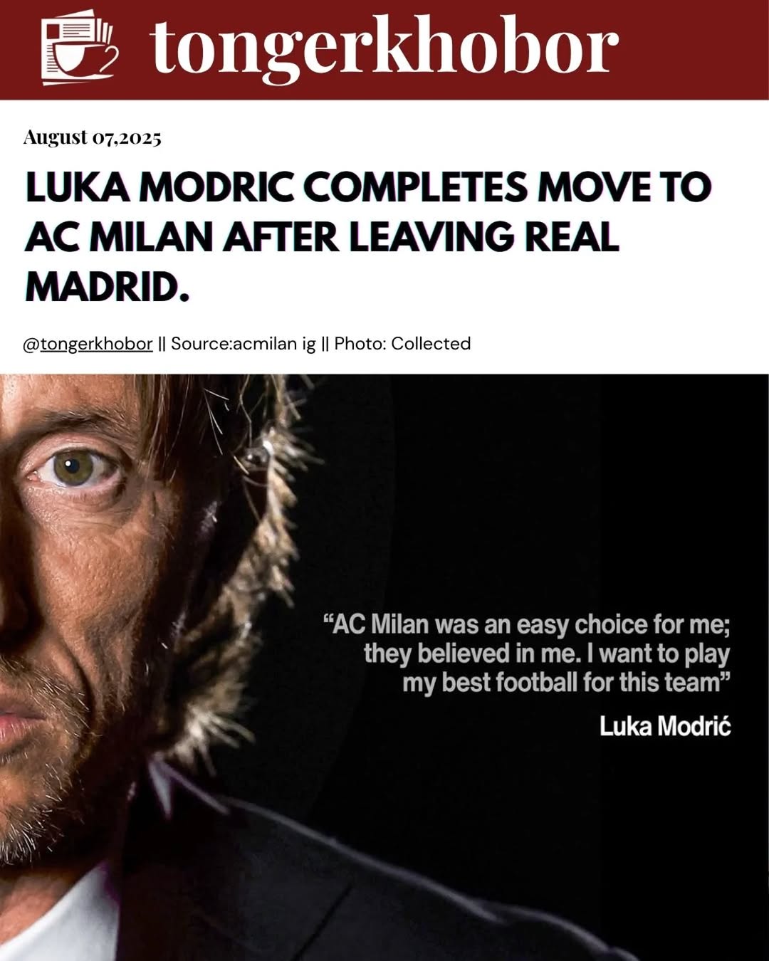 Luka Modric has completed a move to AC Milan on a free transfer after 13 successful years at Real Madrid.