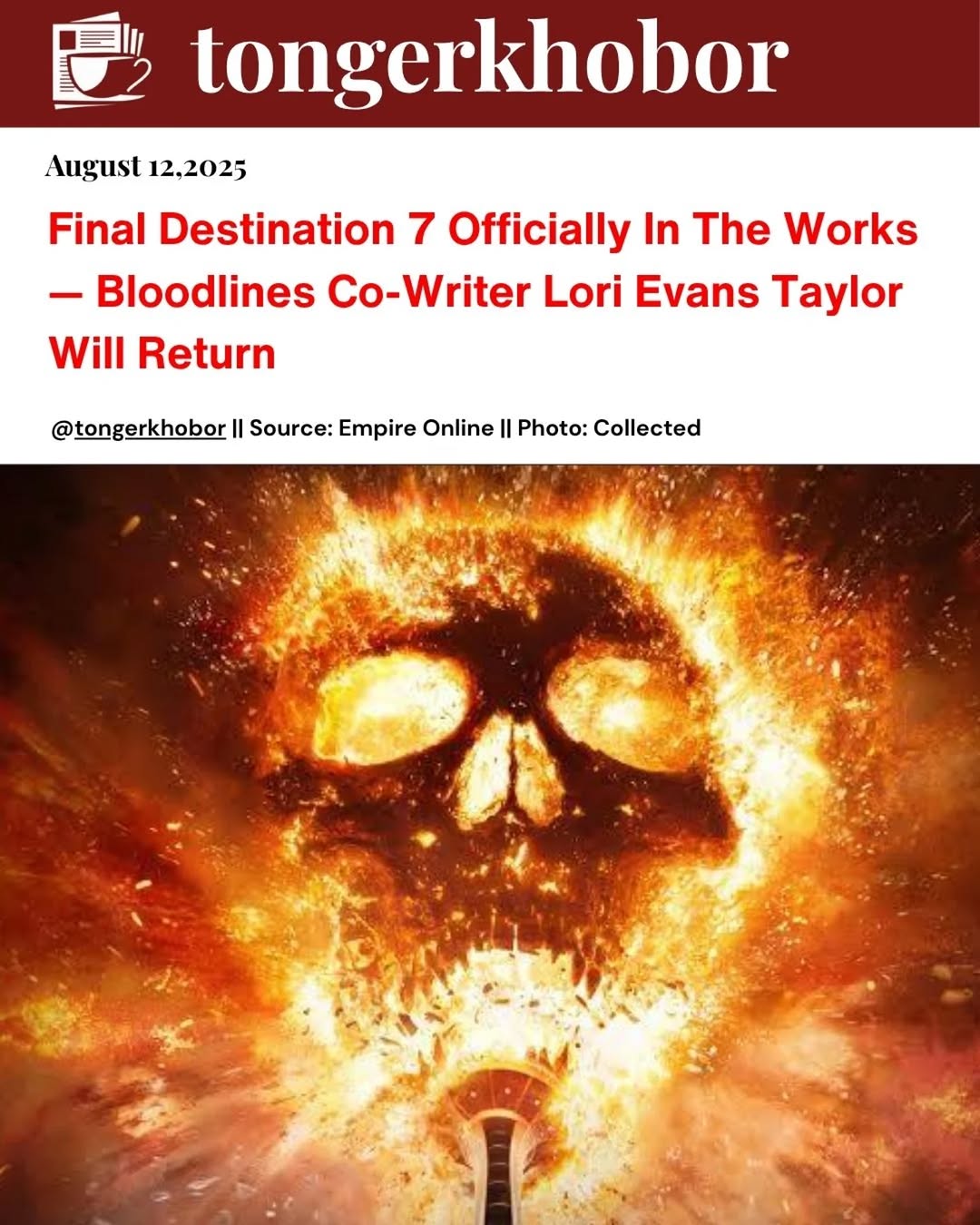 A seventh Final Destination movie is officially in development at Warner Bros.