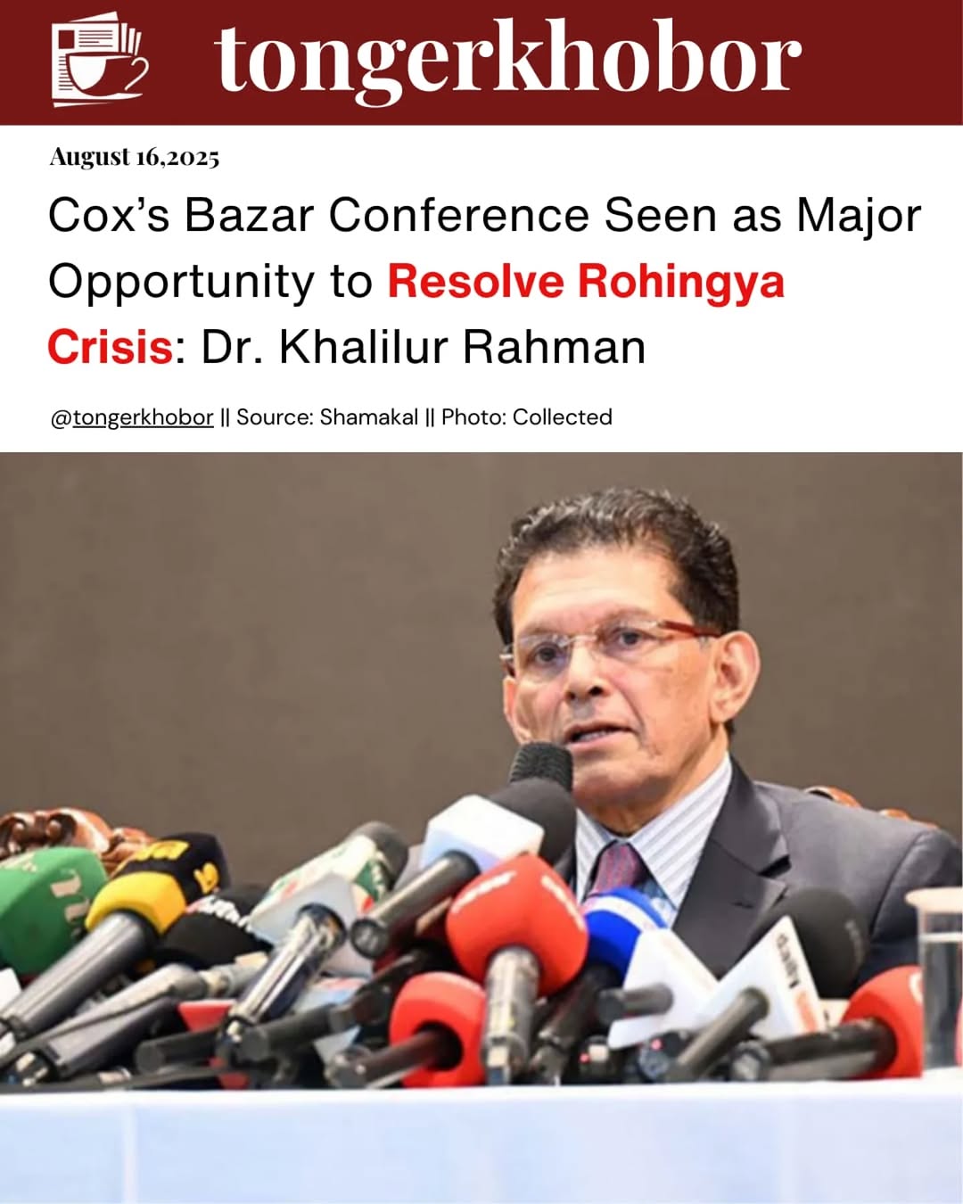 National Security Adviser Briefs Diplomats on Upcoming International Conference on Rohingya Crisis