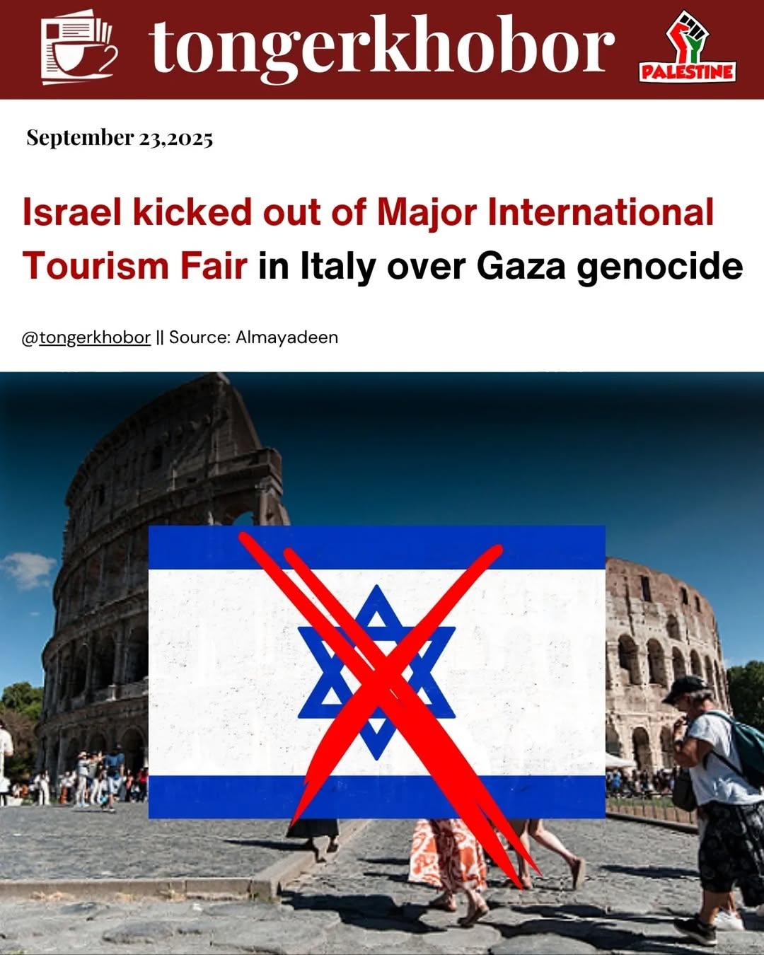Israel has been excluded from participating in the TTG Travel Experience 2025, a major international tourism fair held in Rimini, Italy, from October ...