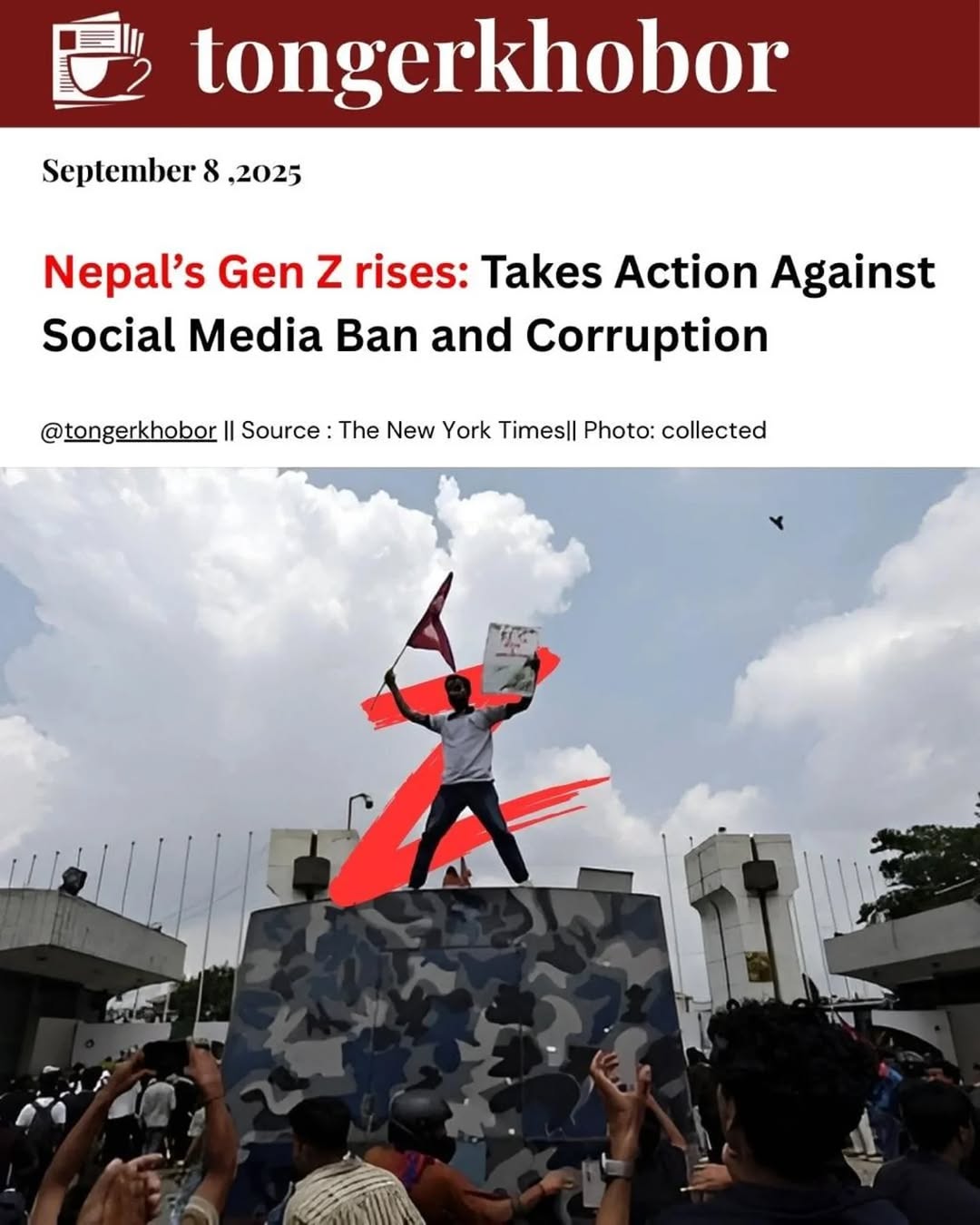 On 8 September 2025, Nepal witnessed one of its largest youth-led uprisings as Gen Z protesters flooded Kathmandu’s streets after the government banne...