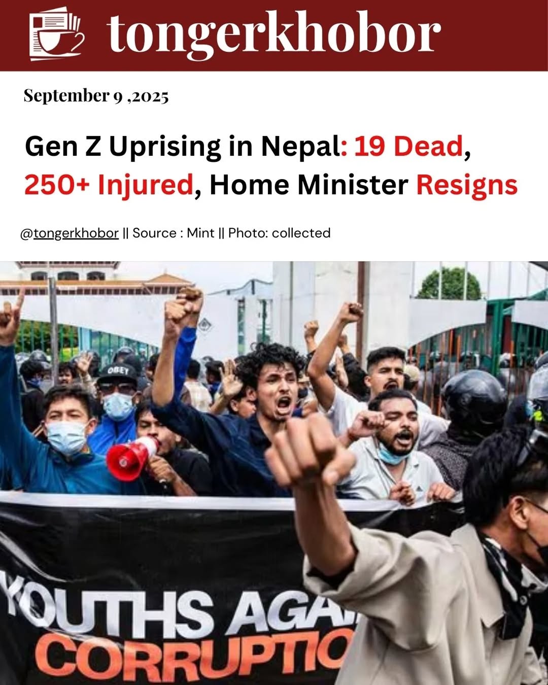 At least 19 people have died and over 250 injured after police clashed with thousands of Gen Z protesters in Kathmandu, Nepal.