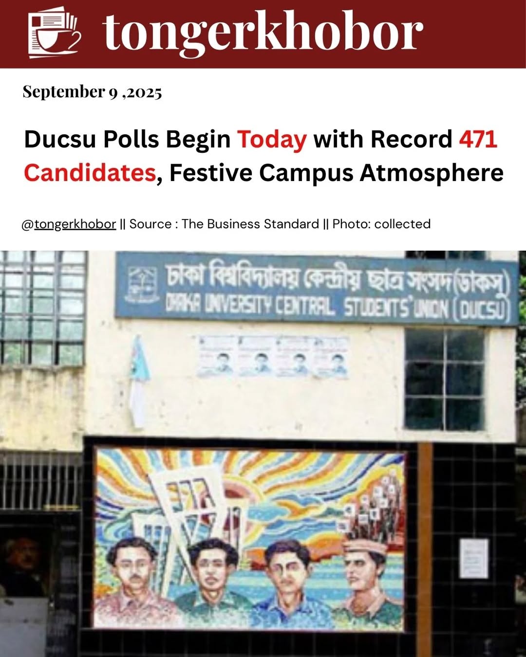 After six and a half years, Dhaka University students are finally heading to the polls for the 38th Dhaka University Central Students’ Union (Ducsu) e...