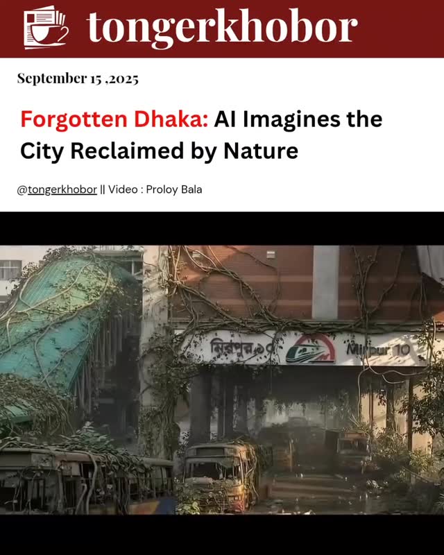 Forgotten Dhaka: Al Imagines the City Reclaimed by Nature