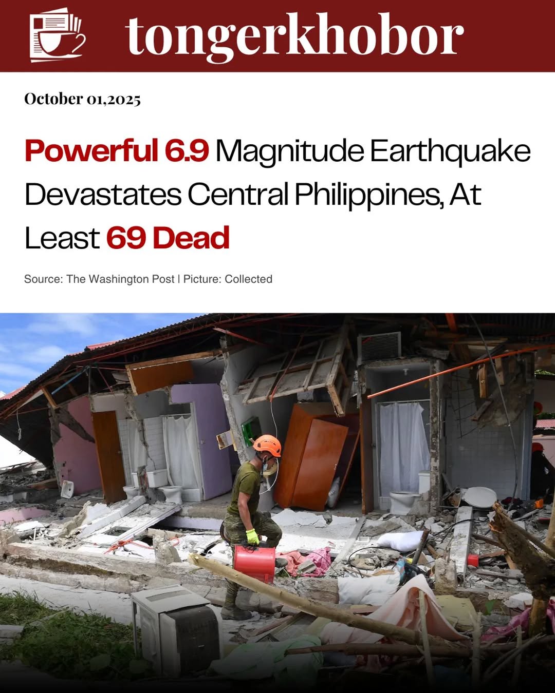 A 6.9-magnitude earthquake struck the central Philippines late Tuesday, killing at least 69 people and injuring 147, according to the Office of Civil ...