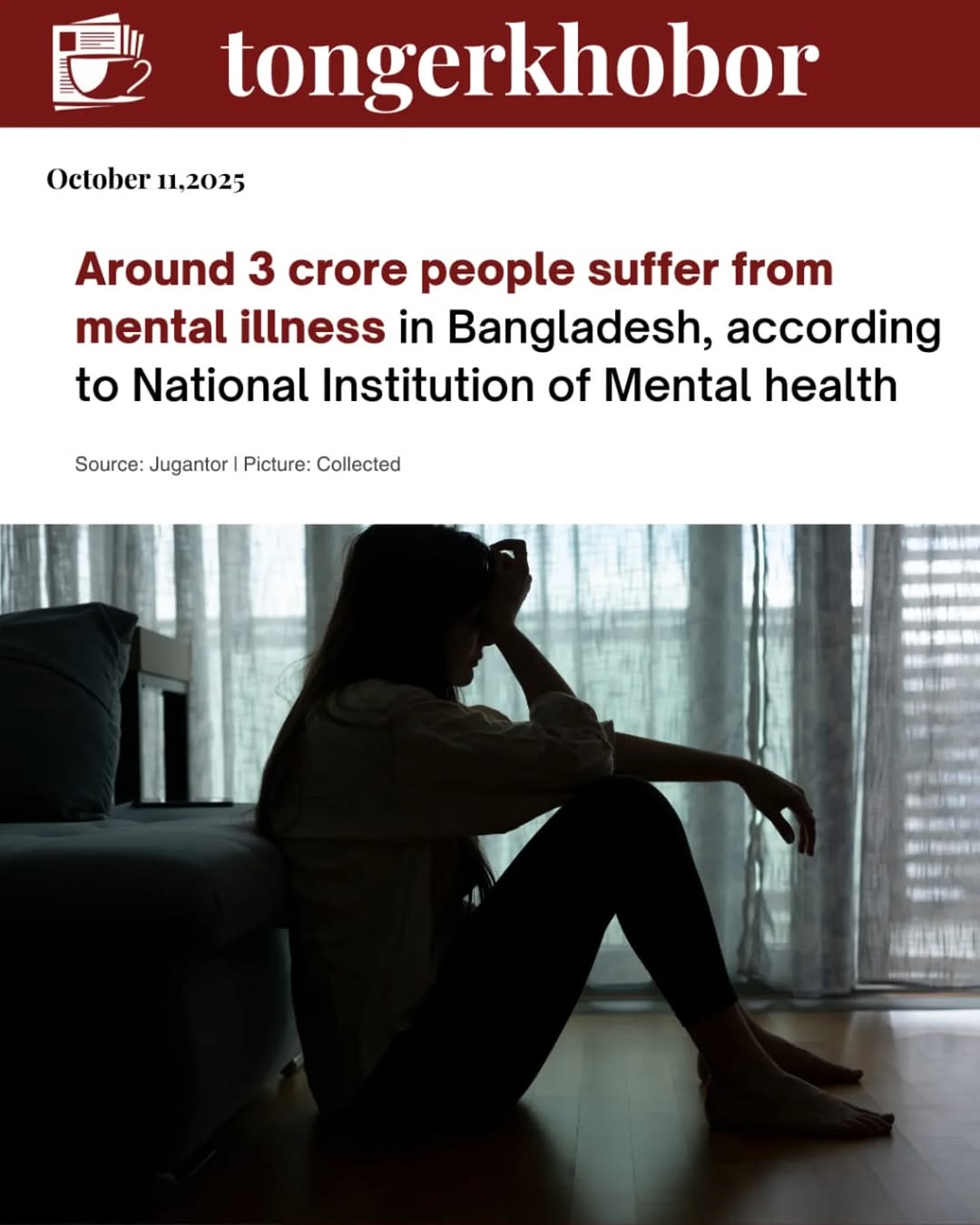 According to a recent report from the National Institute of Mental Health, around 30 million people in Bangladesh experience mental health challenges,...