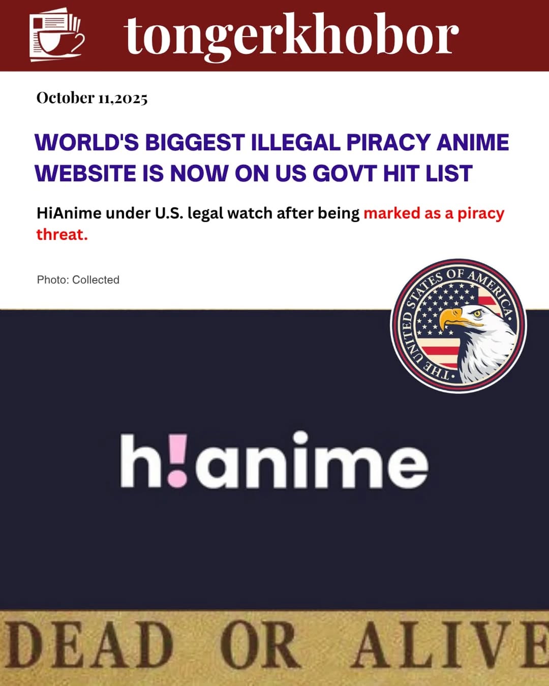Popular anime streaming site HiAnime has been officially listed as a “priority piracy threat” by the U.S. court system.