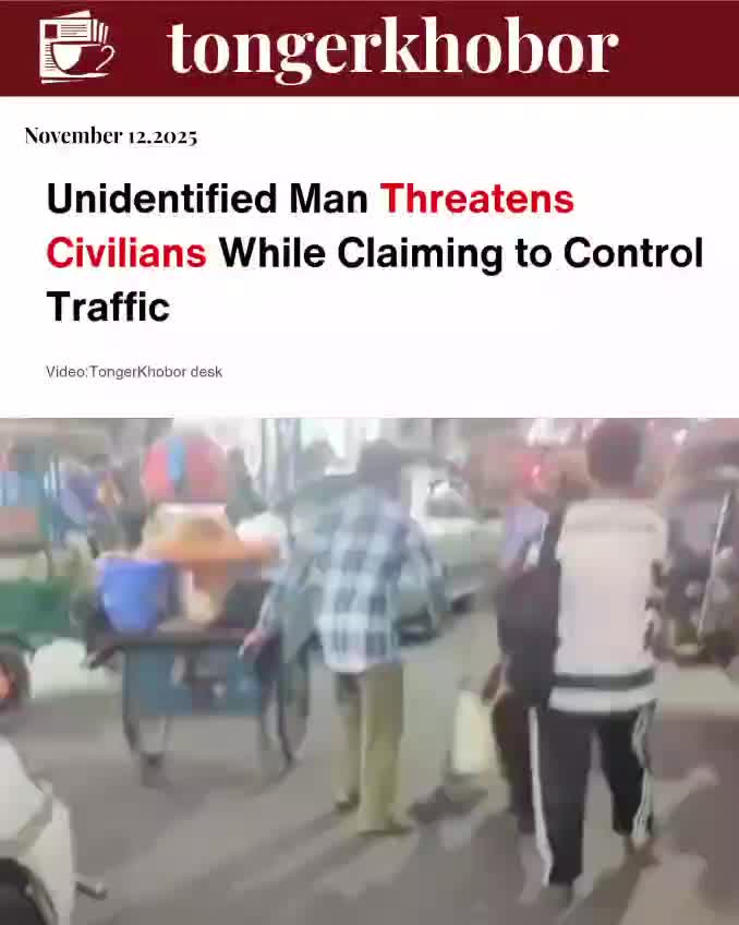 An unexpected commotion broke out today at Hatirpool when a random man began shouting at a street hawker without any apparent reason.