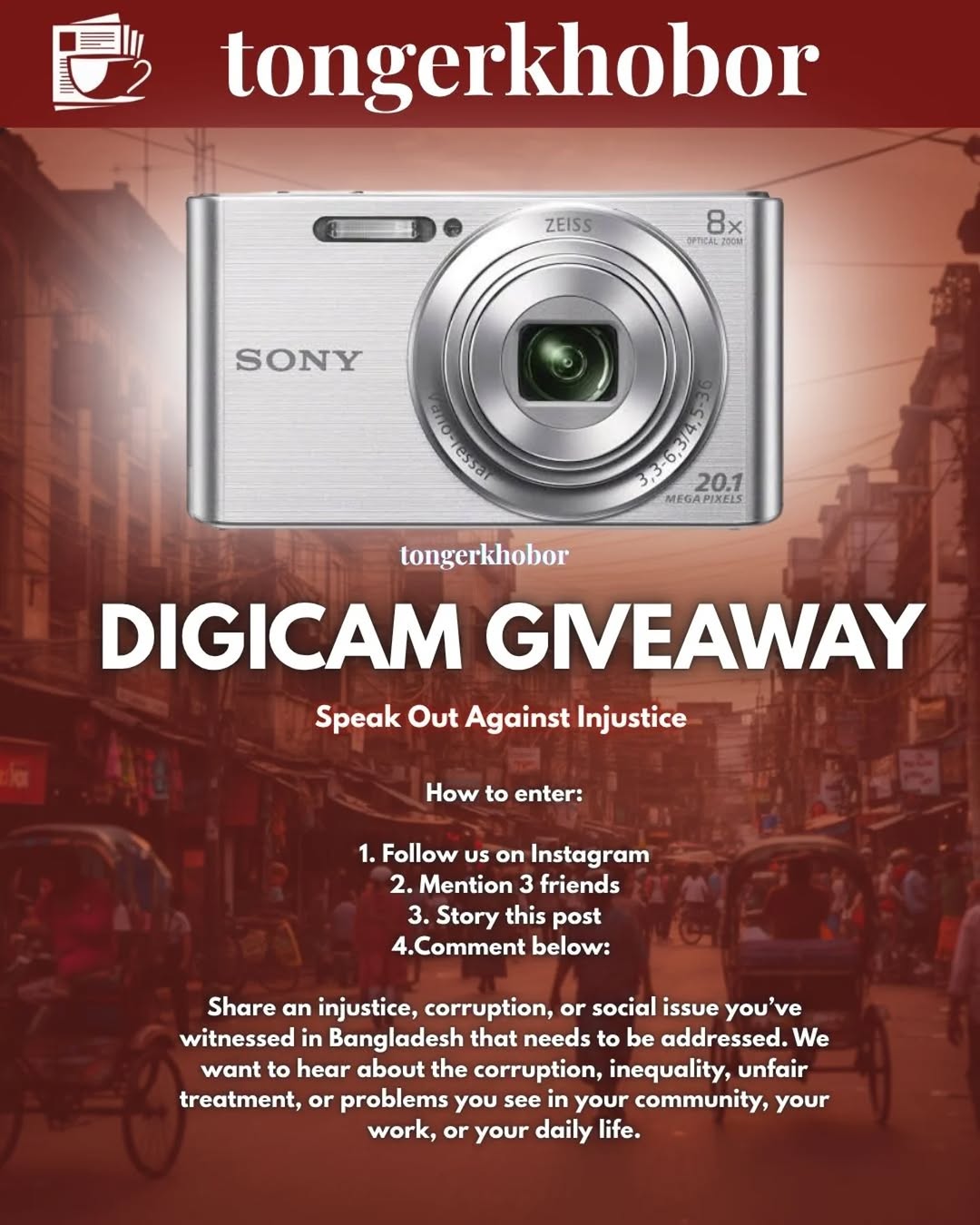 📢 TONGERKHOBOR GIVEAWAY: SPEAK OUT AGAINST INJUSTICE OR A SOCIAL ISSUE 📢