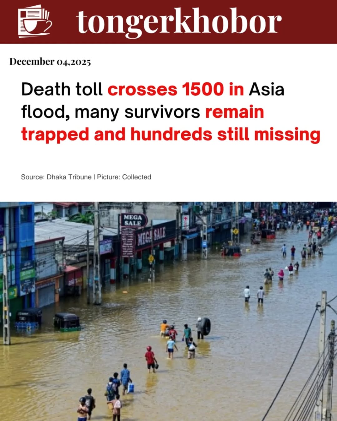 Deaths from last week’s catastrophic floods and landslides in parts of Asia surged past 1,500 Thursday as rescue teams raced to reach survivors isolat...