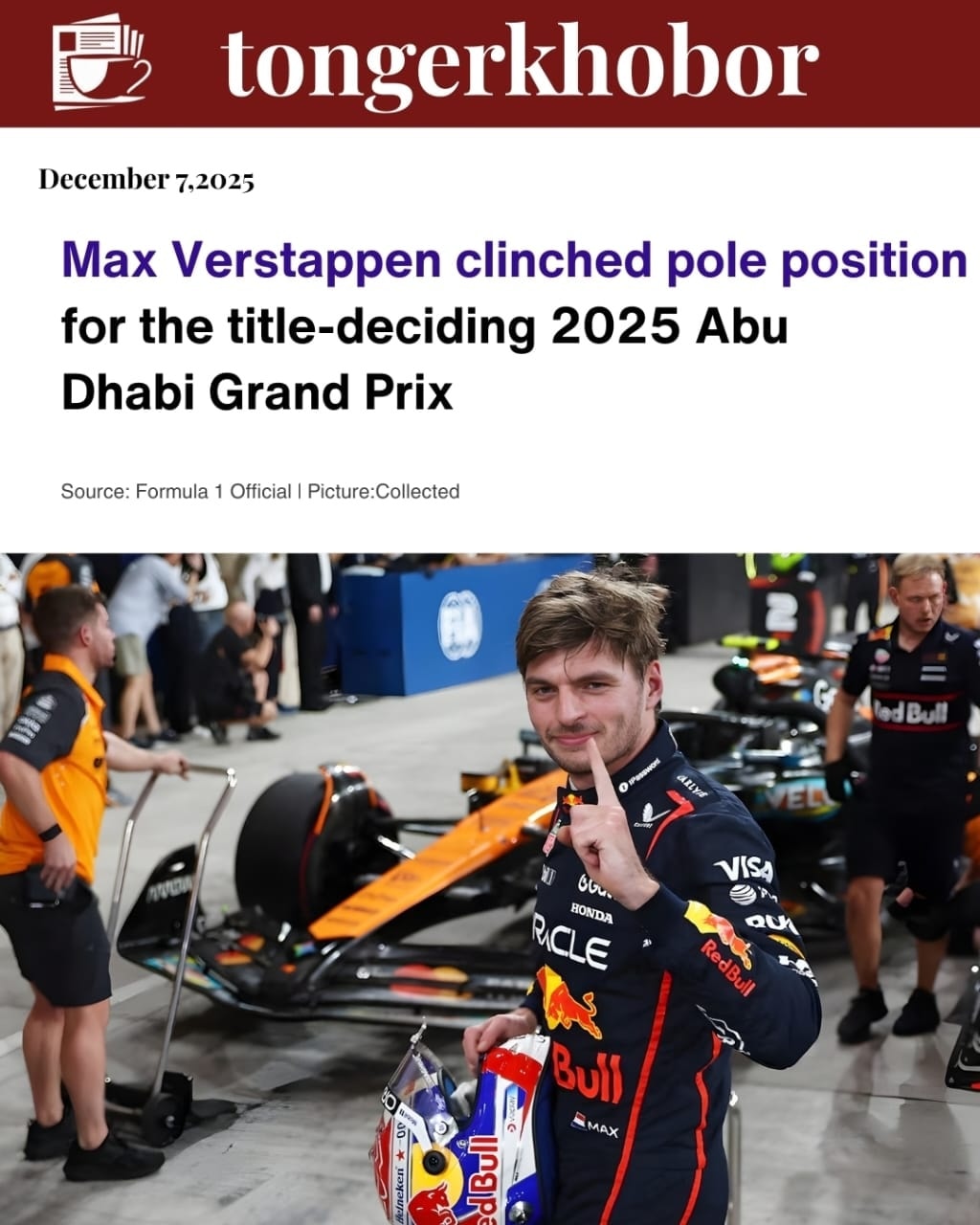 Max Verstappen keeps his title charge alive with a dominant pole position, outpacing both McLarens by over two-tenths as the championship battle tight...