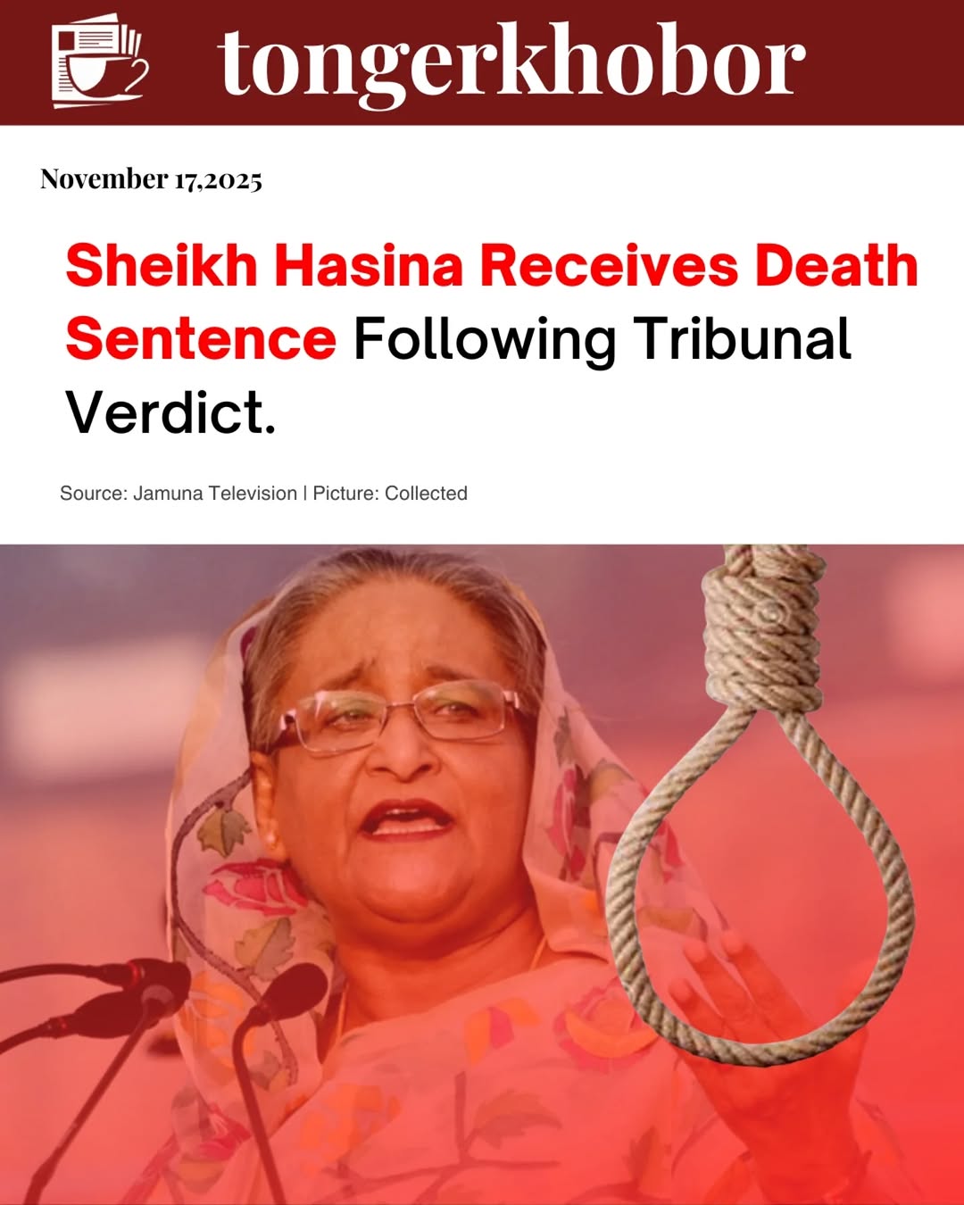 The International Crimes Tribunal in Bangladesh has sentenced former Prime Minister Sheikh Hasina to death on charges of crimes against humanity linke...