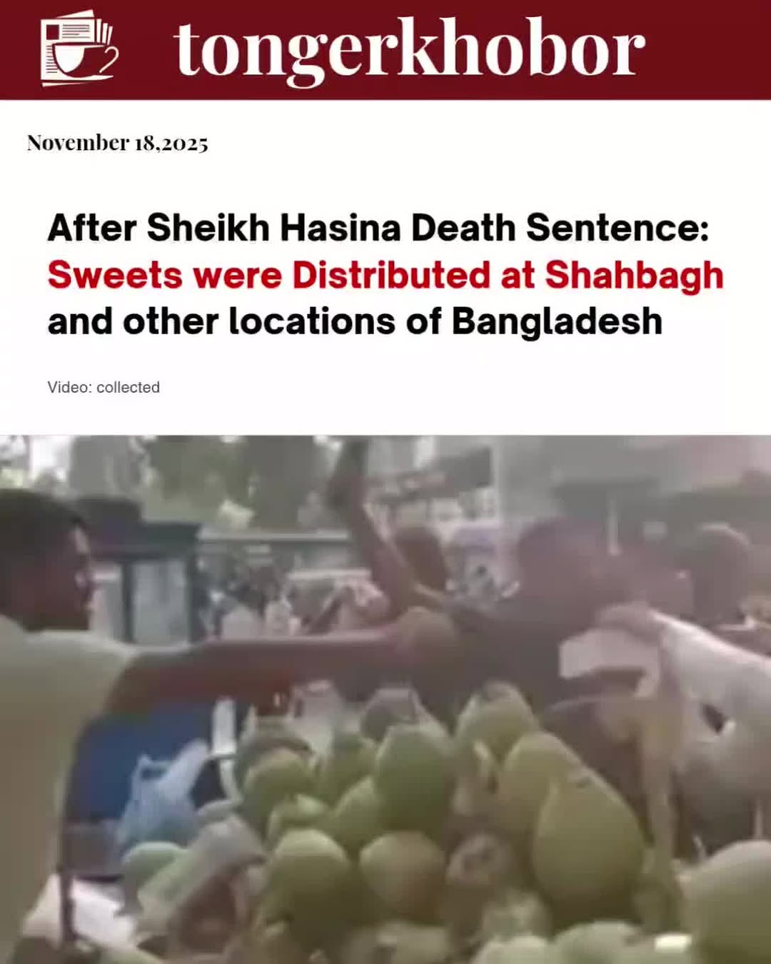 Following the death sentence verdict against former Prime Minister Sheikh Hasina by the International Crimes Tribunal-1 for crimes against humanity re...