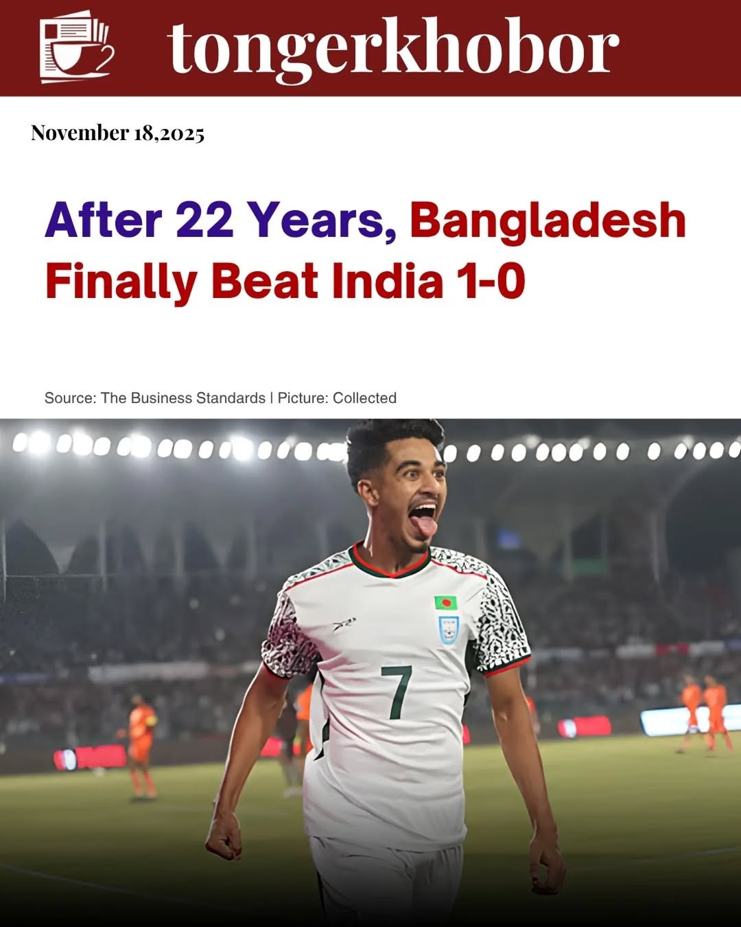 History has been rewritten in Dhaka.