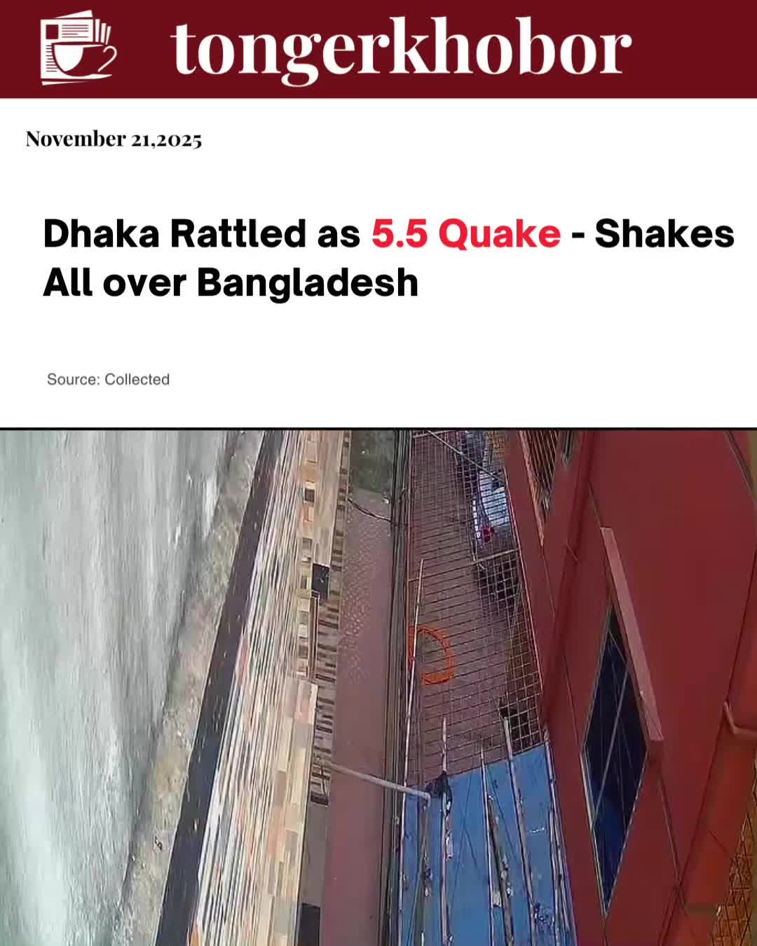A moderate 5.5 magnitude earthquake, originating near Ghorashal, sent tremors across the entire nation, severely jolting the capital, Dhaka, and sprea...
