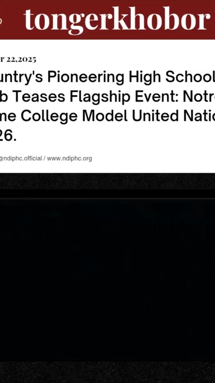 The Notre Dame International Peace and Harmony Club (NDIPHC) has just set the stage for NDCMUN 2026 with a thrilling 49-second teaser that has everyon...