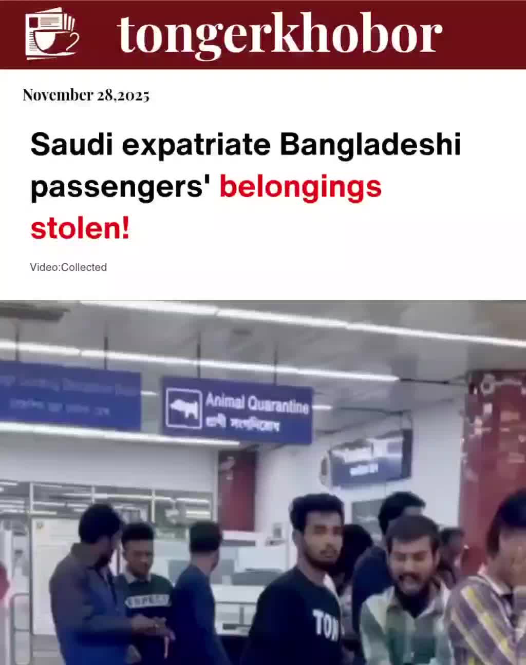 Saudi-returning Bangladeshi expatriates faced distress after their belongings were reportedly stolen upon arrival, raising serious concerns over airpo...