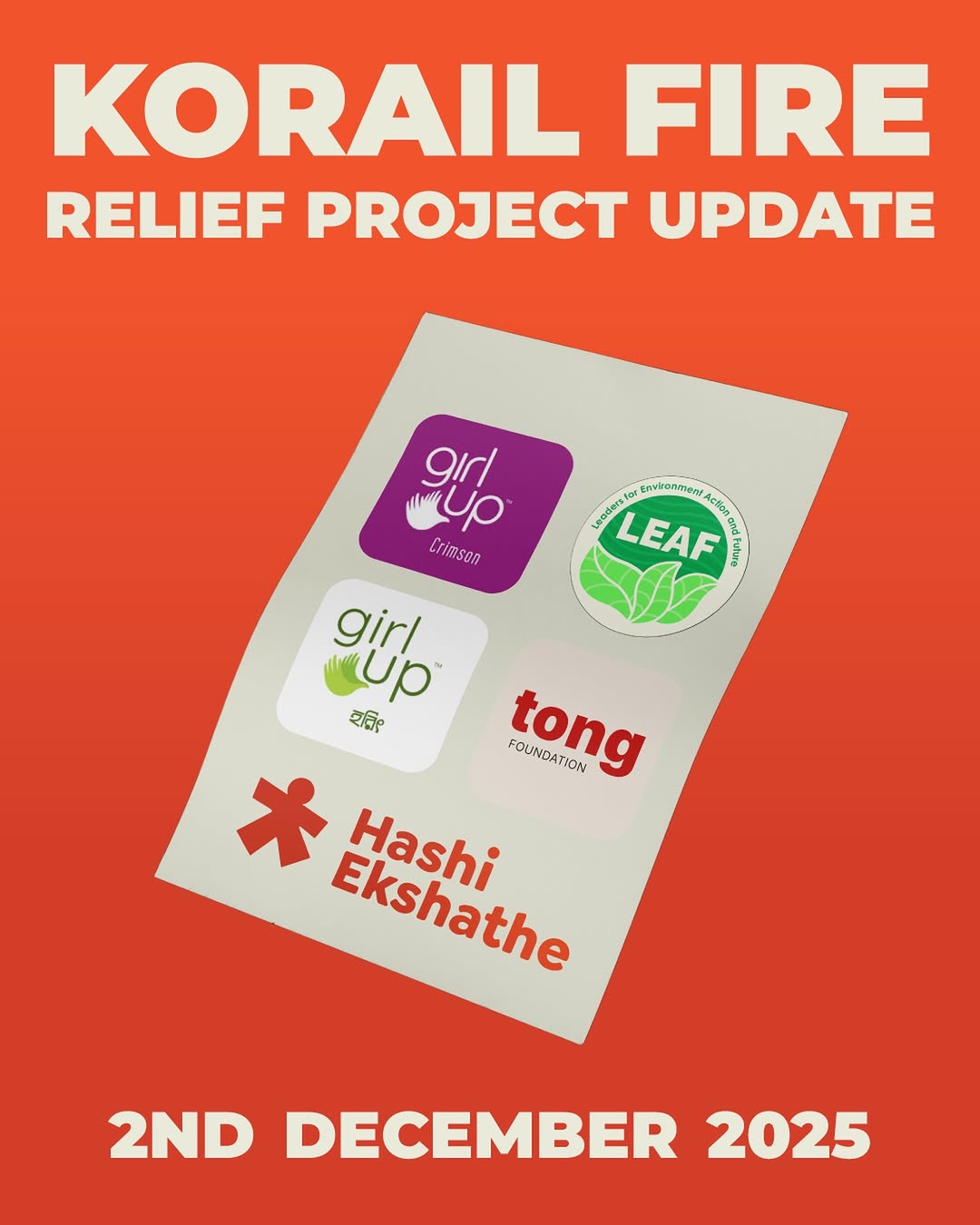 In the aftermath of the Korail slum fire that displaced over 6,000 people, @equally.horit @gucrimson @leaf.