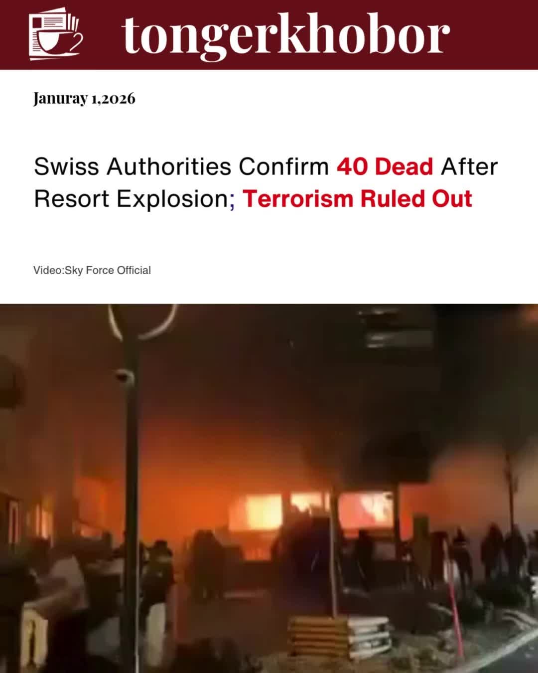 A powerful explosion followed by a fierce fire ripped through the crowded Le Constellation basement bar in the upscale Swiss ski resort town of Crans-...