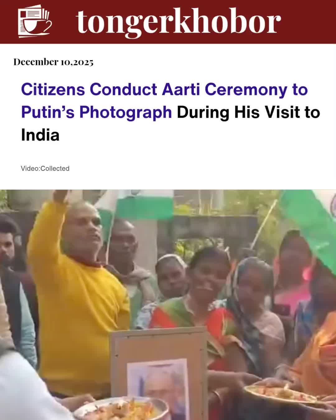 Several Indians were seen offering aarti to Vladimir Putin’s photograph ahead of his arrival in India, creating a unique moment that drew widespread a...