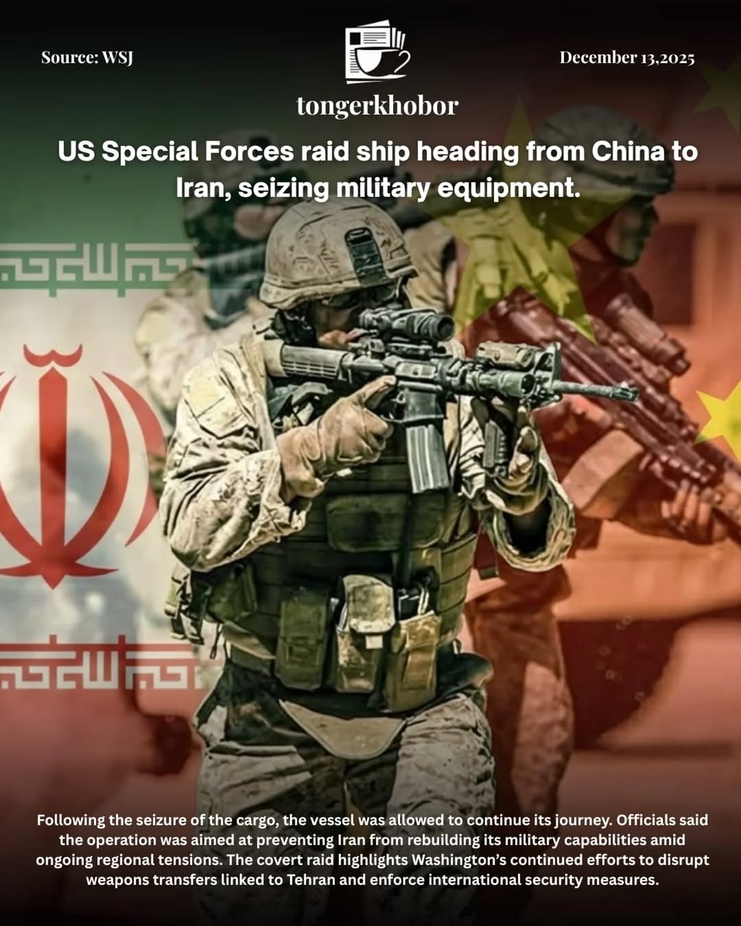 U.S. special operations forces conducted a rare high-seas raid last month, boarding a vessel in the Indian Ocean and seizing military-related equipmen...