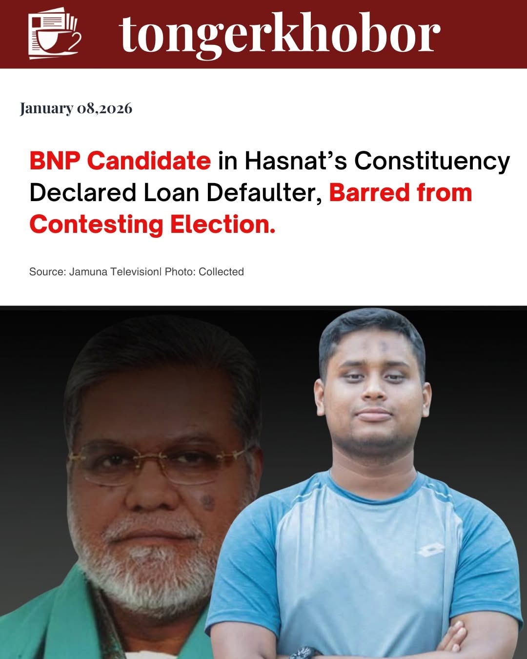 BNP Nominated Candidate Barred from Contesting in Cumilla-4 over Loan Default