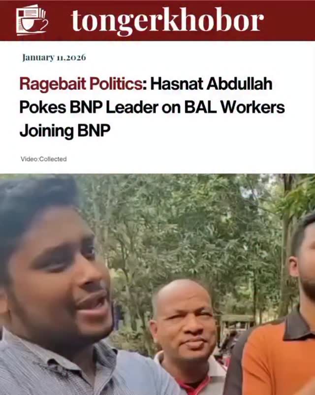 Hasnat was involved in a tense confrontation with a senior BNP leader after being questioned about his stance in support of an individual opposed to t...