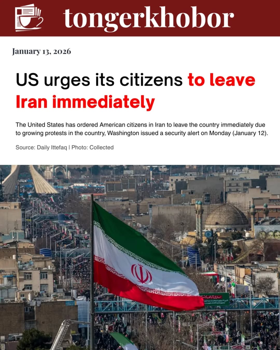 The issue comes as Washington continues to pressure Tehran to end its crackdown on protesters, and US President Donald Trump has threatened to attack ...